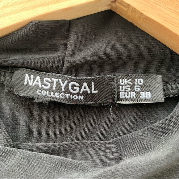 Nasty Gal Tiered Long Sleeve Top Size 6 Black - Picture 4 of 7